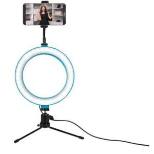8 Inch Led Ring Light, Metal tripod and phone mount with 3 color temperatures